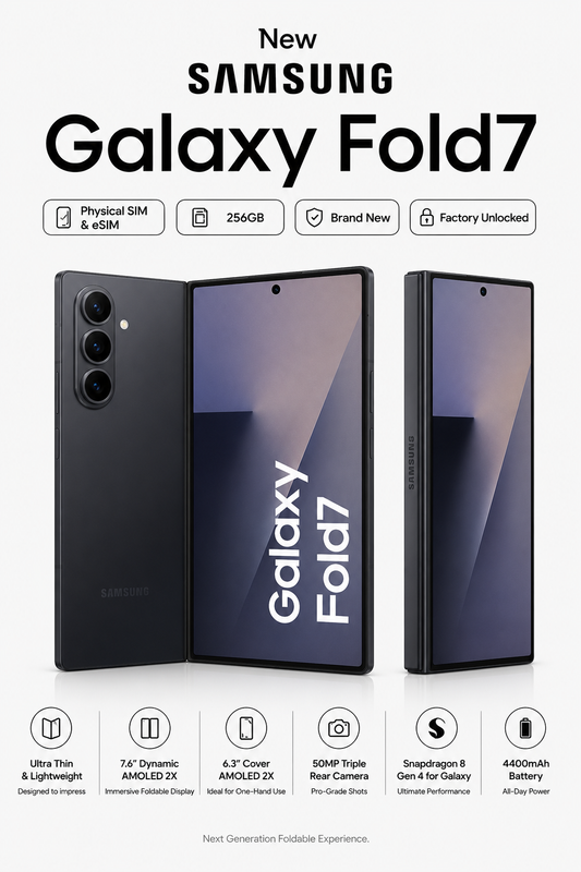 New Samsung Fold 7 256GB Physical & eSIM