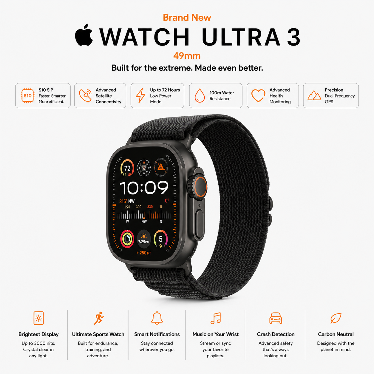 Brand New Apple Watch Ultra 3 49mm