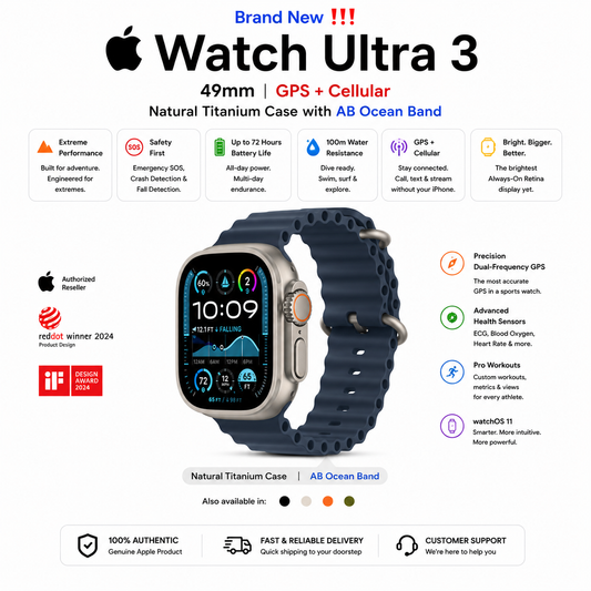 Watch Ultra 3 49mm GPS + Cellular Black Titanium with Black Alpine Loop / Trail Loop