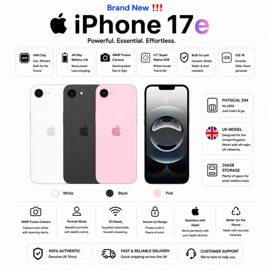 iPhone 17e 256GB Physical SIM — White | Black | Pink