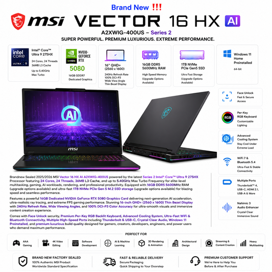 MSI Vector 16 HX AI A2XWIG-400US