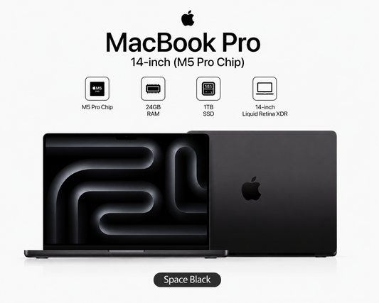 Apple MacBook Pro 14-inch (M5 Pro Chip) – 24GB RAM, 1TB SSD, Space Black