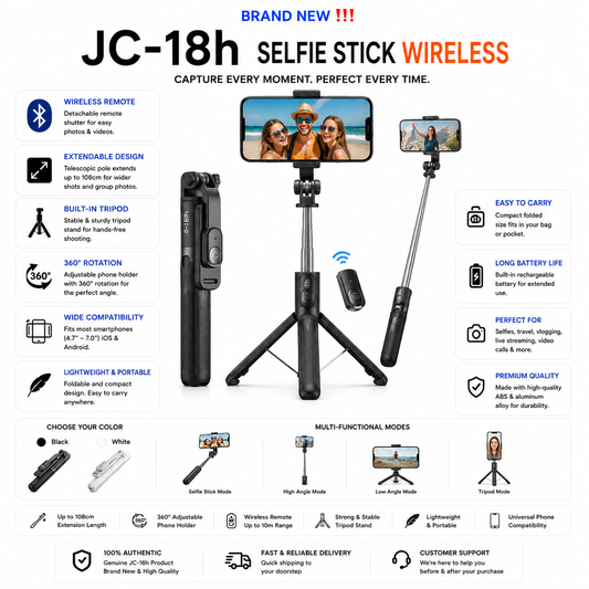 JC-18h selfie stick wireless