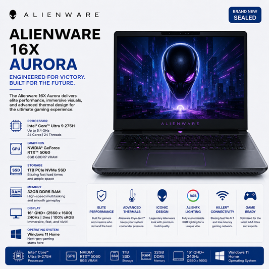 Alienware 16X Aurora Gaming Laptop